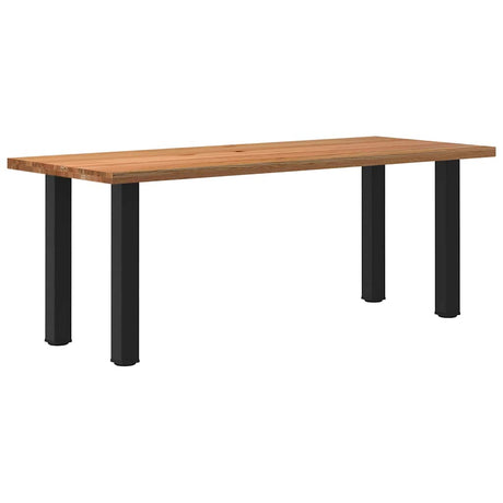 Eettafel rechthoekig 200x80x74 cm massief eikenhout lichtbruin - AllerleiShop