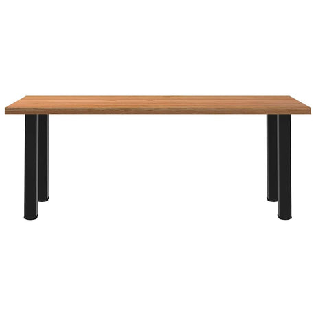 Eettafel rechthoekig 200x80x74 cm massief eikenhout lichtbruin - AllerleiShop