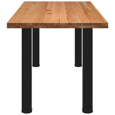 Eettafel rechthoekig 200x80x74 cm massief eikenhout lichtbruin - AllerleiShop