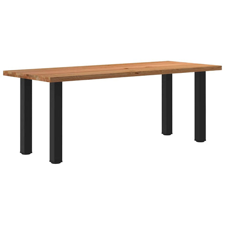 Eettafel rechthoekig 200x80x74 cm massief eikenhout lichtbruin - AllerleiShop