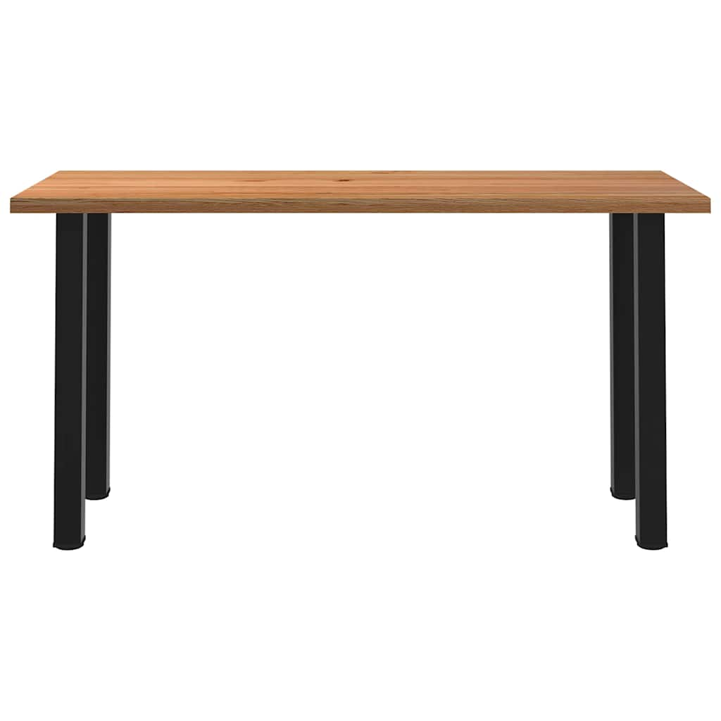 Eettafel rechthoekig 200x80x102 cm massief eikenhout lichtbruin - AllerleiShop