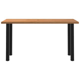 Eettafel rechthoekig 200x80x102 cm massief eikenhout lichtbruin - AllerleiShop