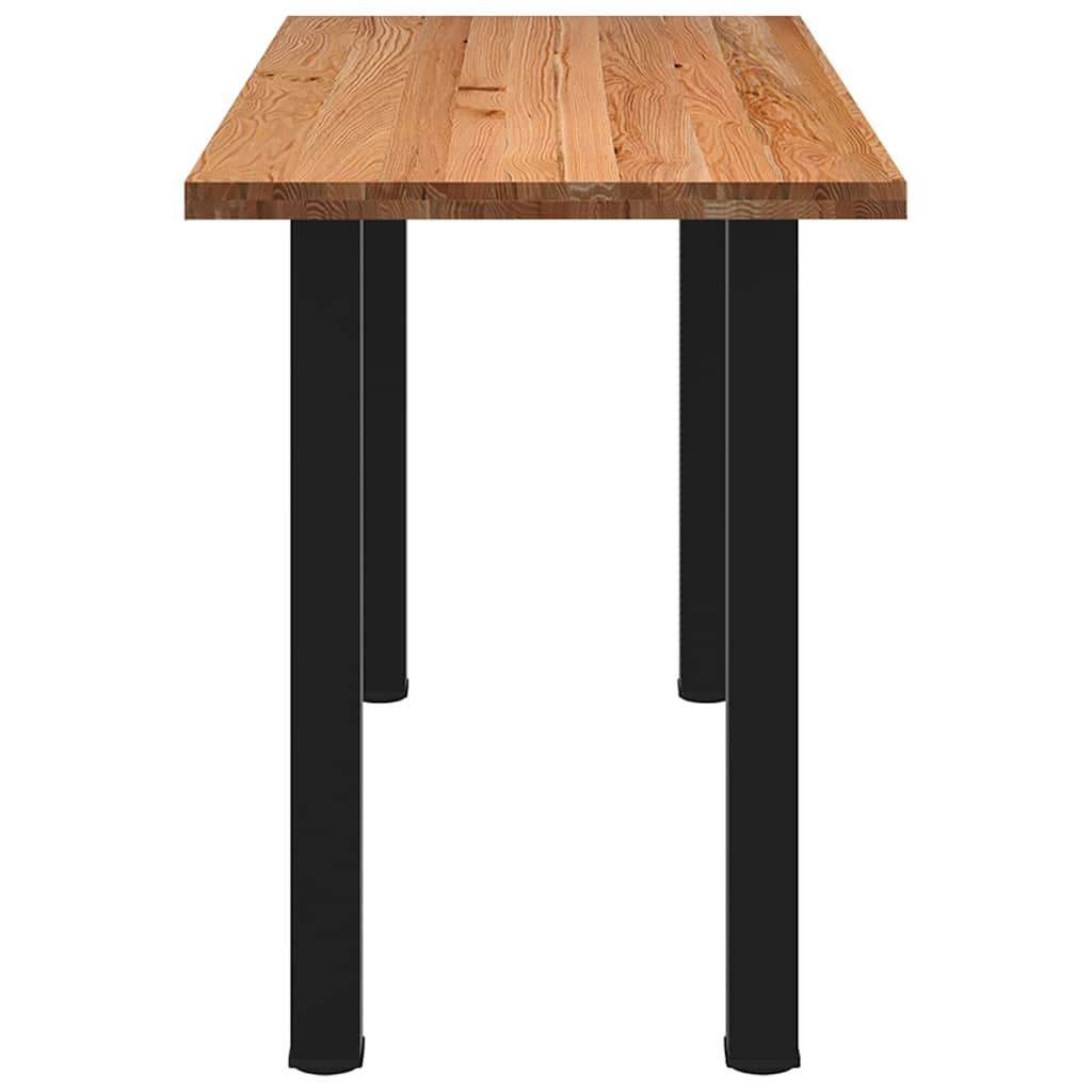 Eettafel rechthoekig 200x80x102 cm massief eikenhout lichtbruin - AllerleiShop