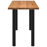 Eettafel rechthoekig 200x80x102 cm massief eikenhout lichtbruin - AllerleiShop