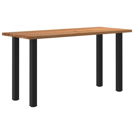 Eettafel rechthoekig 200x80x102 cm massief eikenhout lichtbruin - AllerleiShop