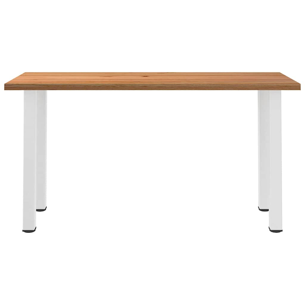 Eettafel rechthoekig 200x80x102 cm massief eikenhout lichtbruin - AllerleiShop