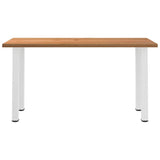 Eettafel rechthoekig 200x80x102 cm massief eikenhout lichtbruin - AllerleiShop