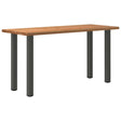 Eettafel rechthoekig 200x80x102 cm massief eikenhout lichtbruin - AllerleiShop