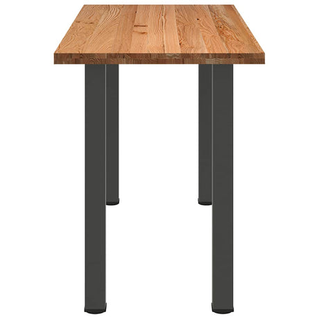 Eettafel rechthoekig 200x80x102 cm massief eikenhout lichtbruin - AllerleiShop