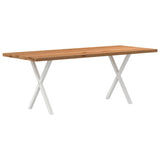 Eettafel rechthoekig 200x80x74 cm massief eikenhout lichtbruin - AllerleiShop