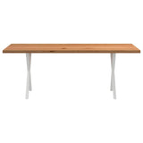 Eettafel rechthoekig 200x80x74 cm massief eikenhout lichtbruin - AllerleiShop