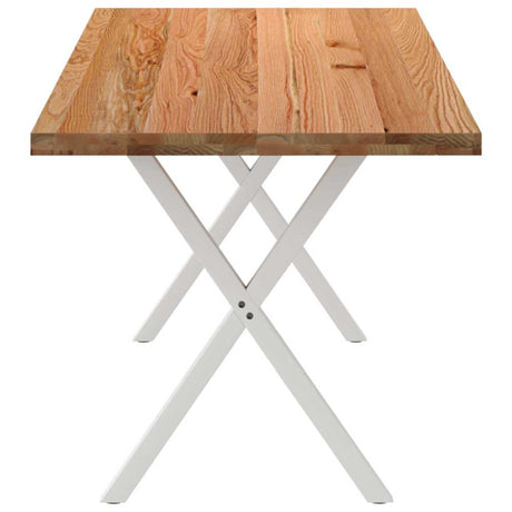 Eettafel rechthoekig 200x80x74 cm massief eikenhout lichtbruin - AllerleiShop