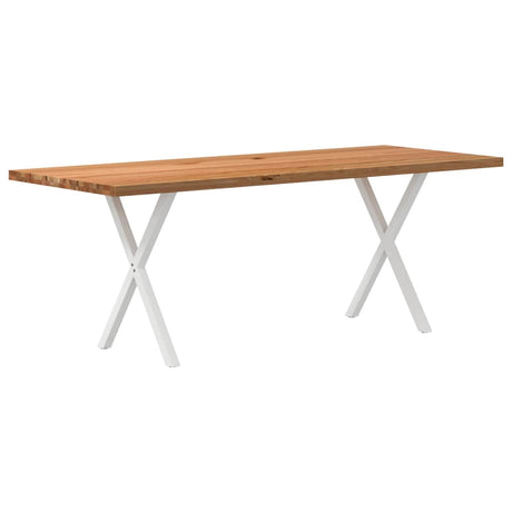 Eettafel rechthoekig 200x80x74 cm massief eikenhout lichtbruin - AllerleiShop