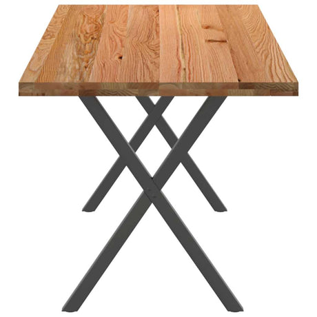 Eettafel rechthoekig 200x80x74 cm massief eikenhout lichtbruin - AllerleiShop