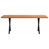 Eettafel rechthoekig 200x80x74 cm massief eikenhout lichtbruin - AllerleiShop