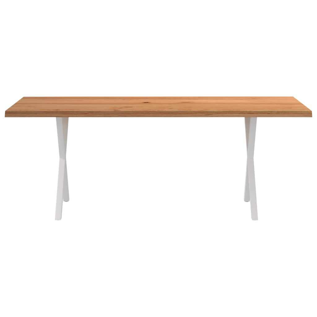 Eettafel rechthoekig 200x80x74 cm massief eikenhout lichtbruin - AllerleiShop