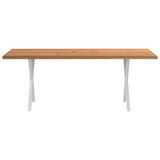 Eettafel rechthoekig 200x80x74 cm massief eikenhout lichtbruin - AllerleiShop