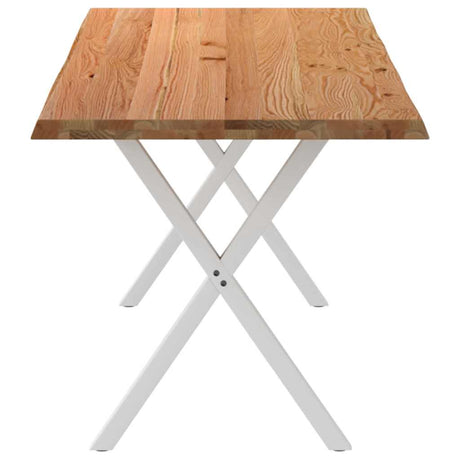 Eettafel rechthoekig 200x80x74 cm massief eikenhout lichtbruin - AllerleiShop