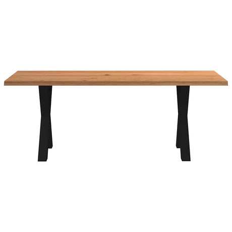 Eettafel rechthoekig 200x80x74 cm massief eikenhout lichtbruin - AllerleiShop