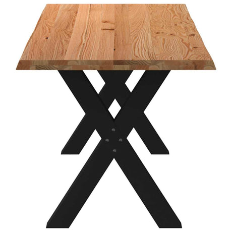 Eettafel rechthoekig 200x80x74 cm massief eikenhout lichtbruin - AllerleiShop