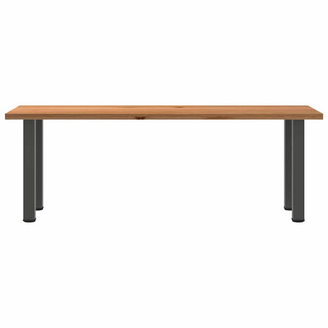 Eettafel rechthoekig 220x80x74 cm massief eikenhout lichtbruin - AllerleiShop