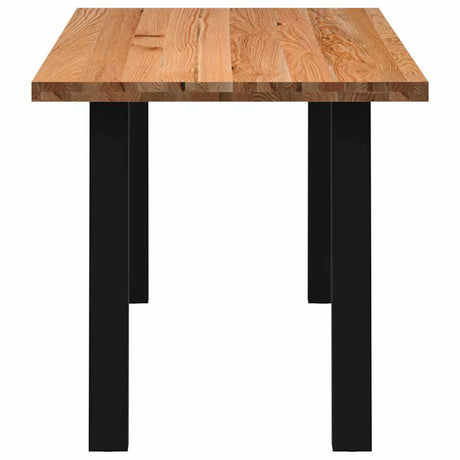 Eettafel rechthoekig 220x80x74 cm massief eikenhout lichtbruin - AllerleiShop