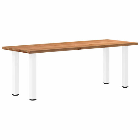 Eettafel rechthoekig 220x80x74 cm massief eikenhout lichtbruin - AllerleiShop