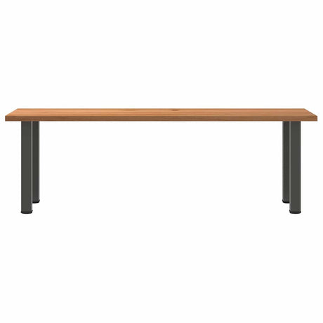 Eettafel rechthoekig 240x80x74 cm massief eikenhout lichtbruin - AllerleiShop