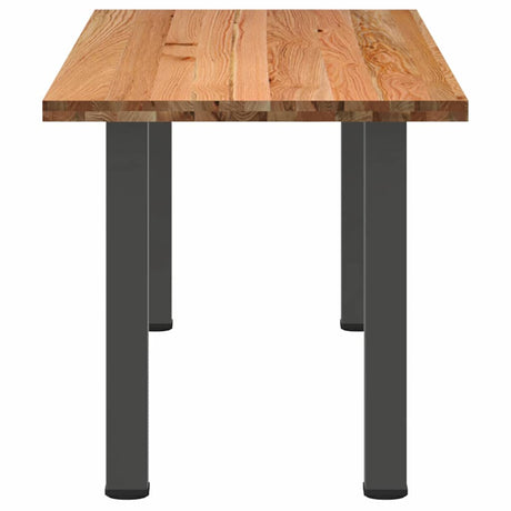 Eettafel rechthoekig 240x80x74 cm massief eikenhout lichtbruin - AllerleiShop