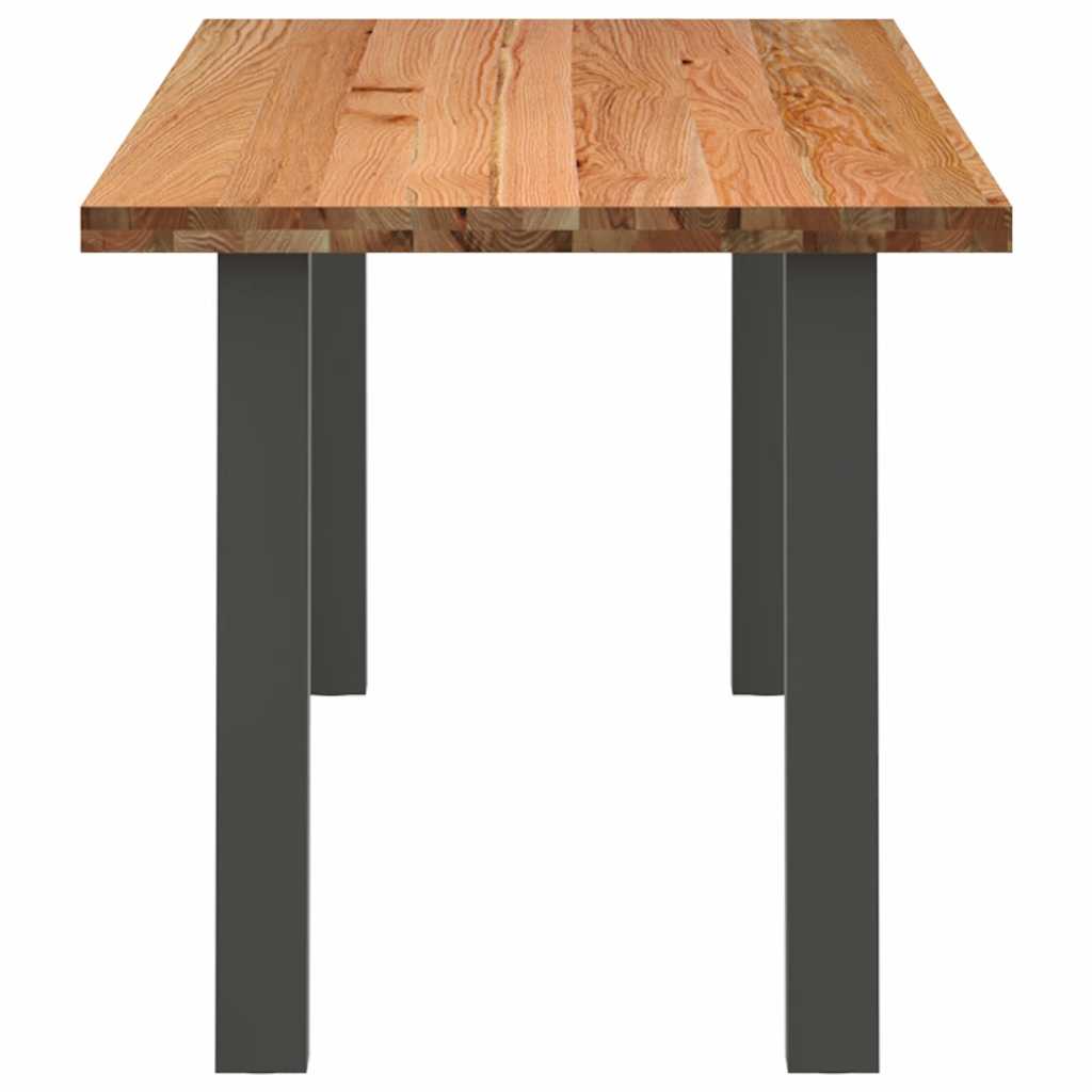 Eettafel rechthoekig 240x80x74 cm massief eikenhout lichtbruin - AllerleiShop