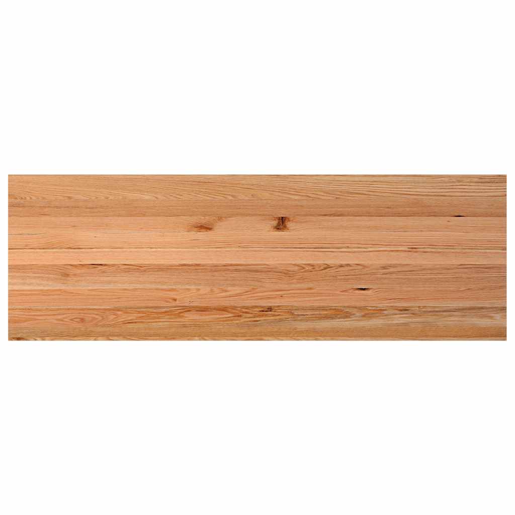 Eettafel rechthoekig 240x80x74 cm massief eikenhout lichtbruin - AllerleiShop