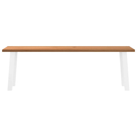 Eettafel rechthoekig 240x80x74 cm massief eikenhout lichtbruin - AllerleiShop