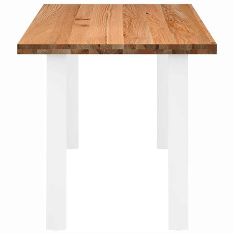 Eettafel rechthoekig 240x80x74 cm massief eikenhout lichtbruin - AllerleiShop