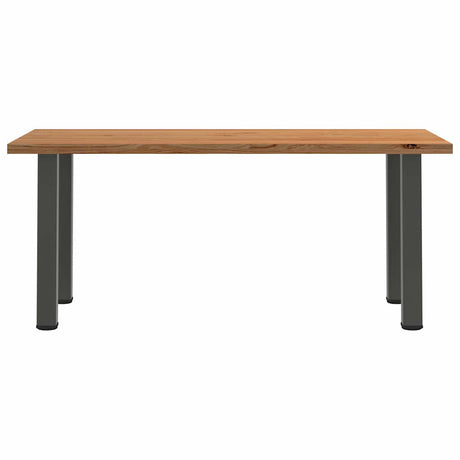 Eettafel rechthoekig 180x90x74 cm massief eikenhout lichtbruin - AllerleiShop