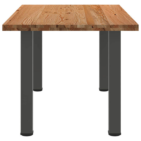 Eettafel rechthoekig 180x90x74 cm massief eikenhout lichtbruin - AllerleiShop