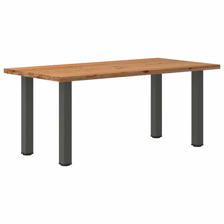 Eettafel rechthoekig 180x90x74 cm massief eikenhout lichtbruin - AllerleiShop