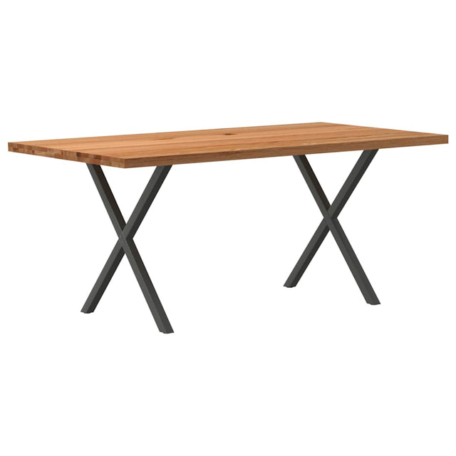 Eettafel rechthoekig 180x90x74 cm massief eikenhout lichtbruin - AllerleiShop