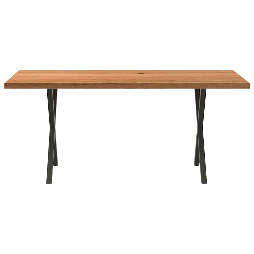 Eettafel rechthoekig 180x90x74 cm massief eikenhout lichtbruin - AllerleiShop