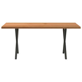 Eettafel rechthoekig 180x90x74 cm massief eikenhout lichtbruin - AllerleiShop