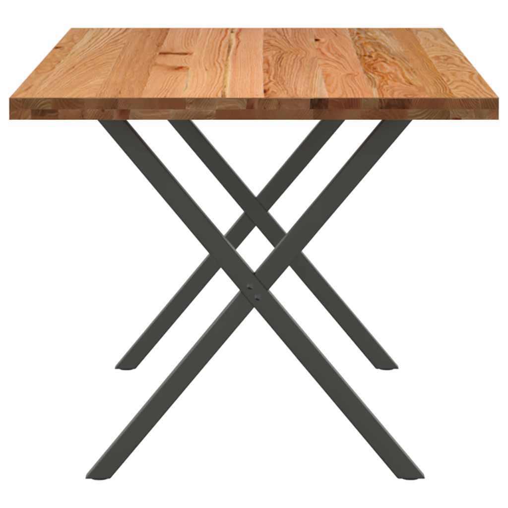 Eettafel rechthoekig 180x90x74 cm massief eikenhout lichtbruin - AllerleiShop