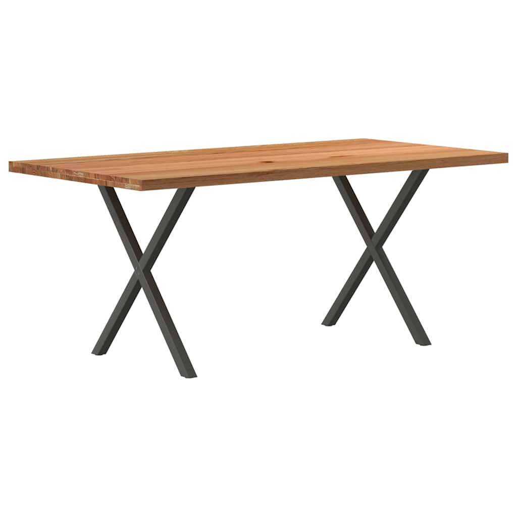 Eettafel rechthoekig 180x90x74 cm massief eikenhout lichtbruin - AllerleiShop