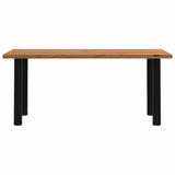 Eettafel rechthoekig 180x90x74 cm massief eikenhout lichtbruin - AllerleiShop