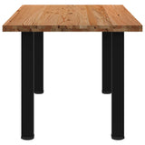 Eettafel rechthoekig 180x90x74 cm massief eikenhout lichtbruin - AllerleiShop