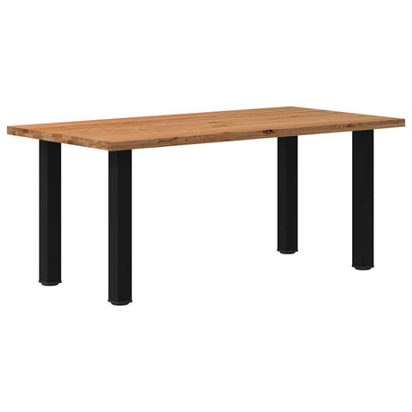 Eettafel rechthoekig 180x90x74 cm massief eikenhout lichtbruin - AllerleiShop