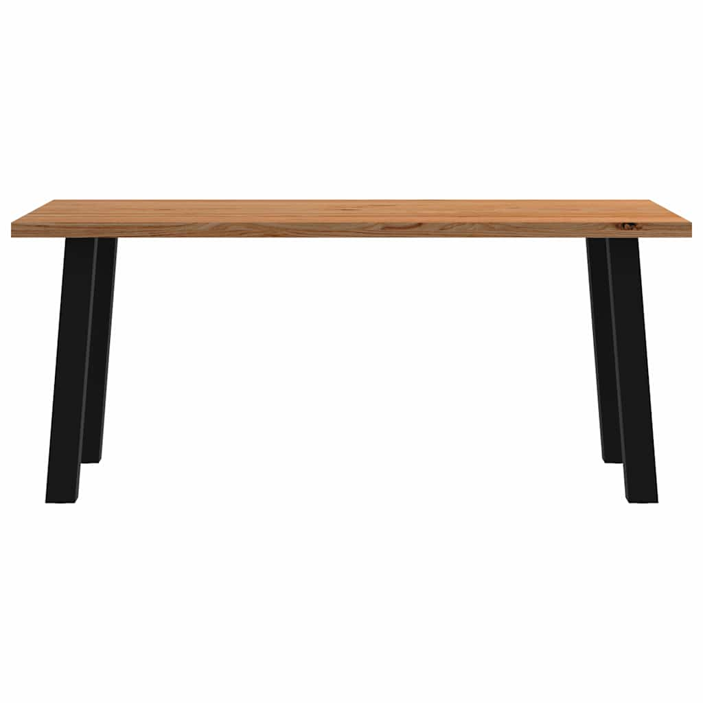 Eettafel rechthoekig 180x90x74 cm massief eikenhout lichtbruin - AllerleiShop