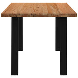 Eettafel rechthoekig 180x90x74 cm massief eikenhout lichtbruin - AllerleiShop