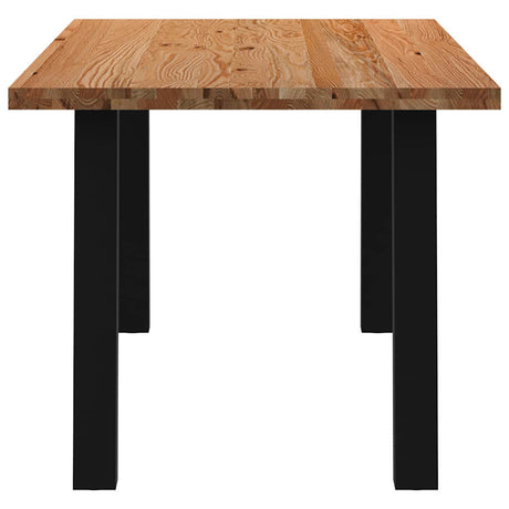 Eettafel rechthoekig 180x90x74 cm massief eikenhout lichtbruin - AllerleiShop