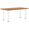 Eettafel rechthoekig 180x90x74 cm massief eikenhout lichtbruin - AllerleiShop