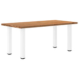 Eettafel rechthoekig 180x90x74 cm massief eikenhout lichtbruin - AllerleiShop