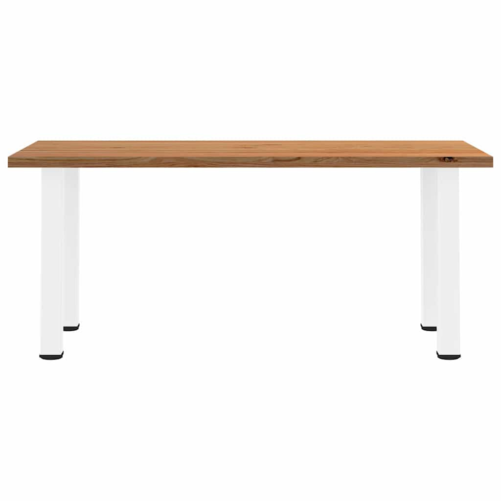 Eettafel rechthoekig 180x90x74 cm massief eikenhout lichtbruin - AllerleiShop